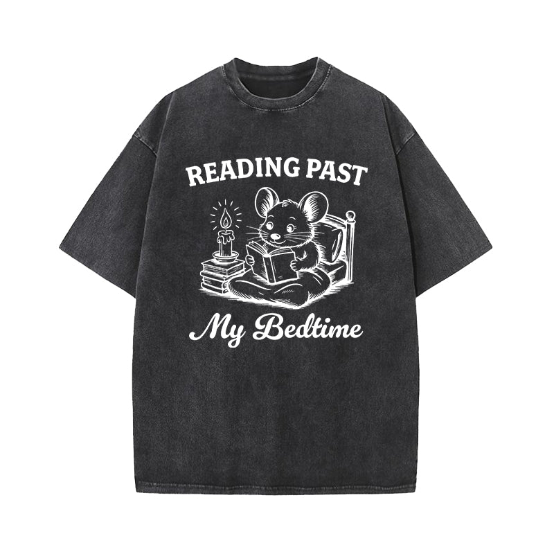 Reading Past My Bedtime Washed T-Shirt