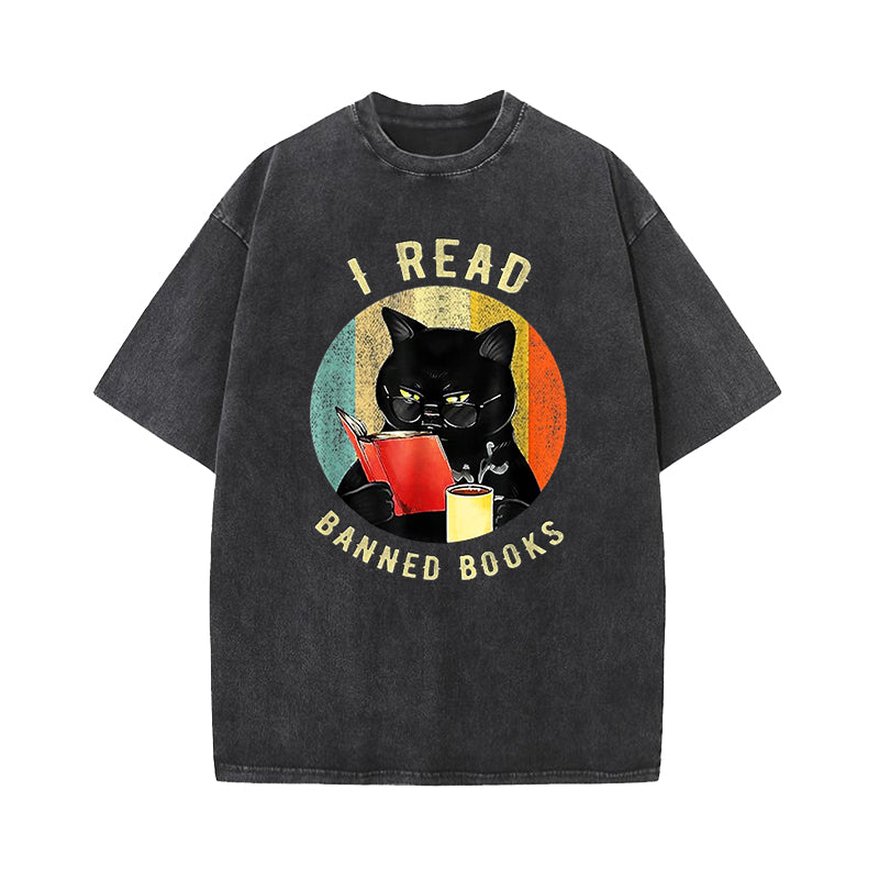 I Read Banned Books Washed T-Shirt