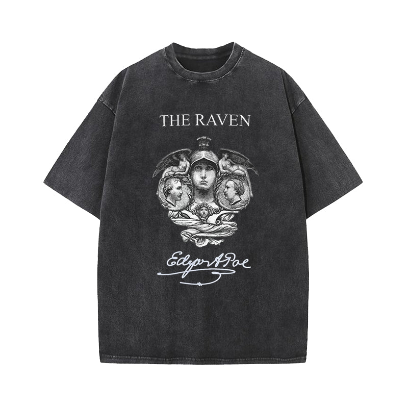 Allan Poe’s Epic Poem In 1845 Washed T-Shirt