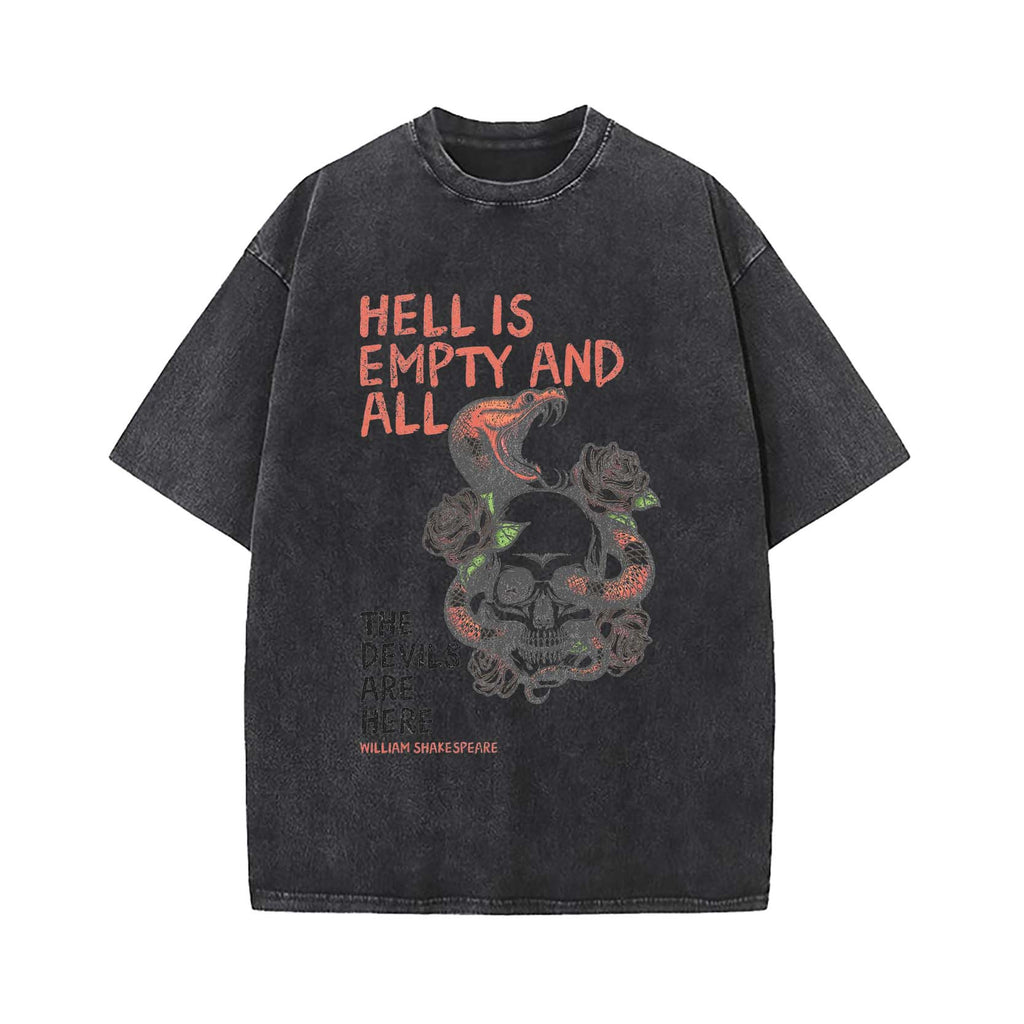 Hell Is Empty Washed T-Shirt