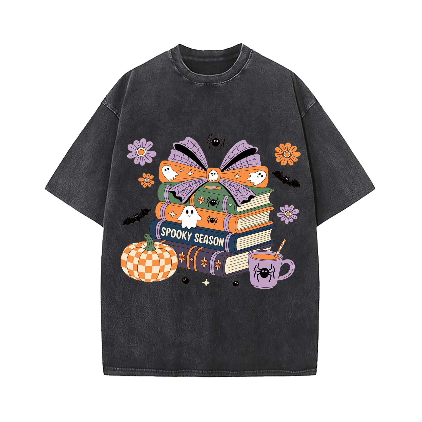 Spooky Season Book Lover Washed T-Shirt