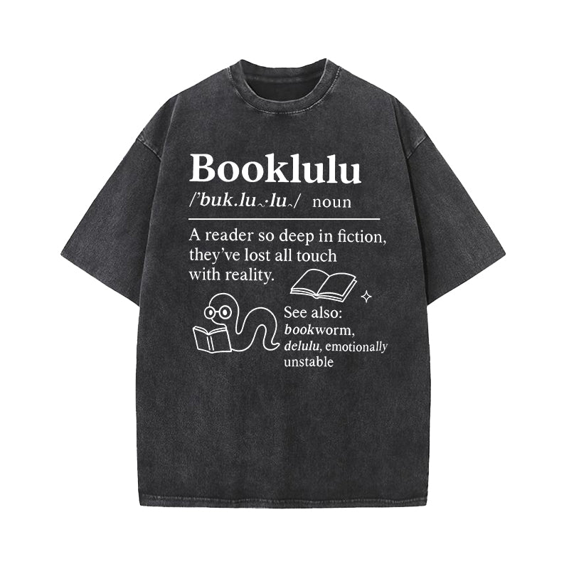 Booklulu Bookworm Washed T-Shirt