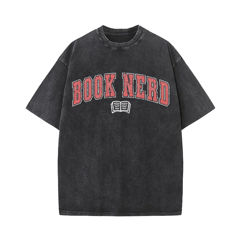 Book Nerd Washed T-Shirt