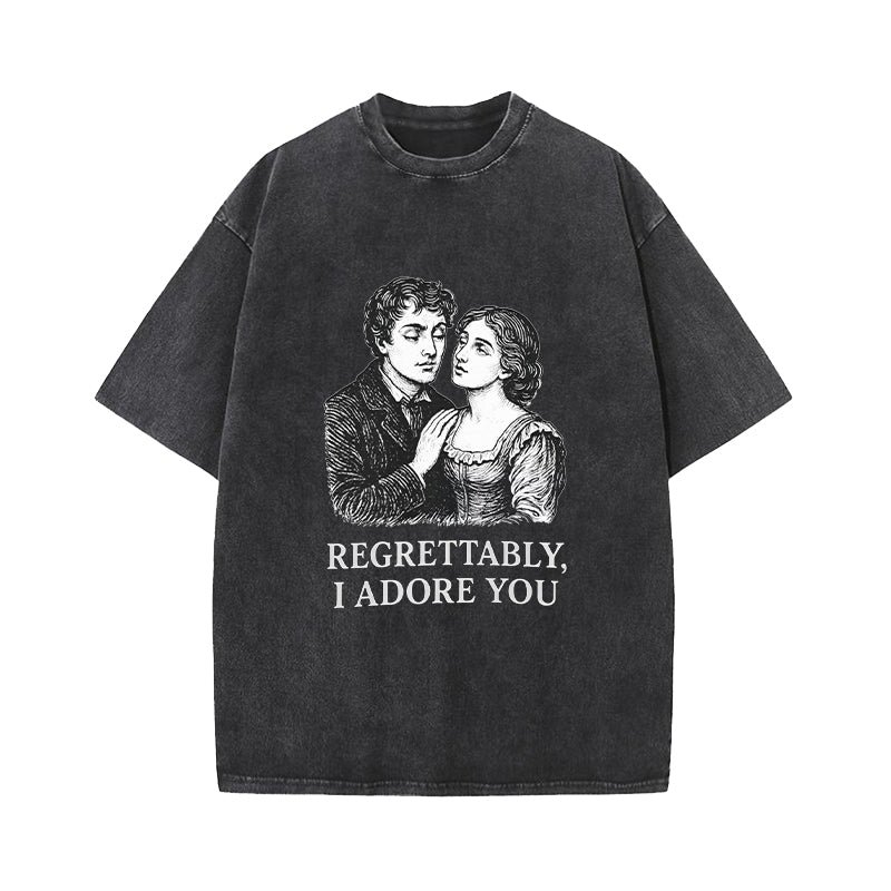 Vintage Bookish Humor Literary Washed T-Shirt