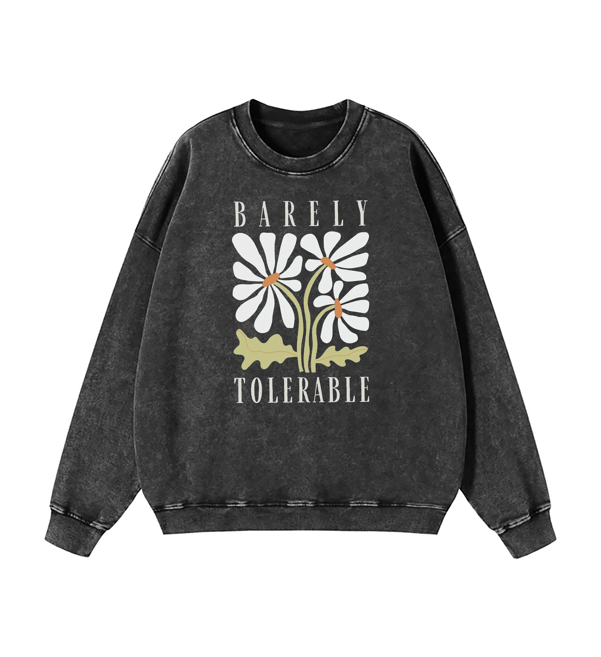 Pride and Prejudice Quote Barely Tolerable Washed Sweatshirt