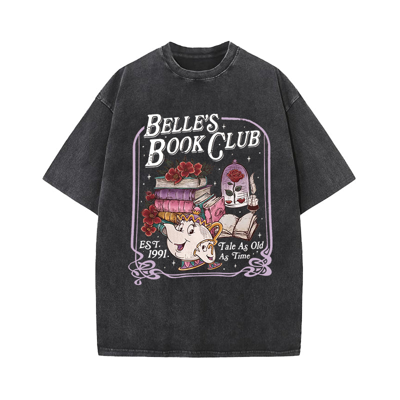Belle's Book Club Washed T-Shirt