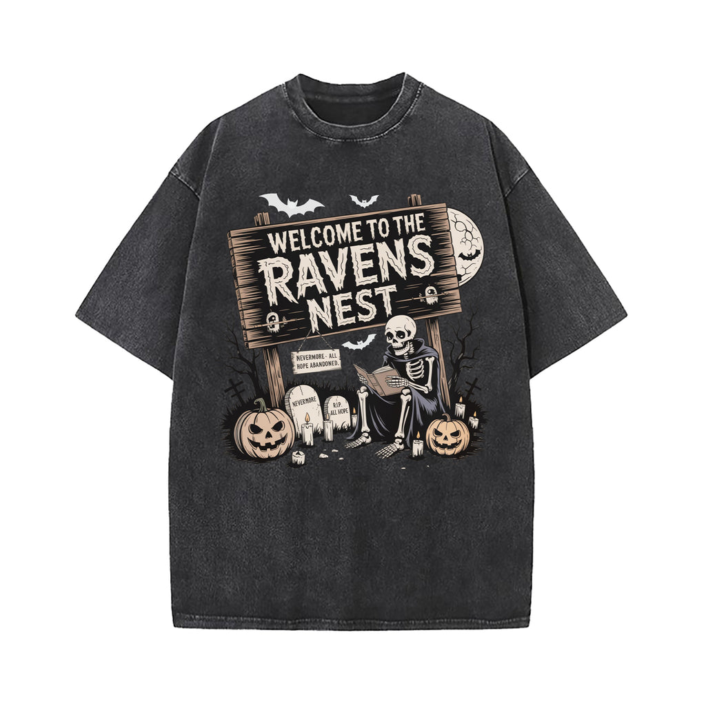 Welcome to the Raven's Nest Washed T-Shirt