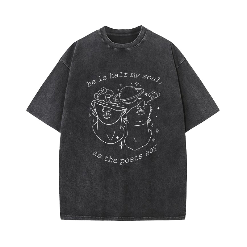 He Is Half Of My Soul The Song Of Achilles Washed T-Shirt