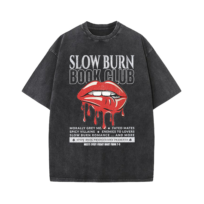 Slow Burn Book Club Washed T-Shirt