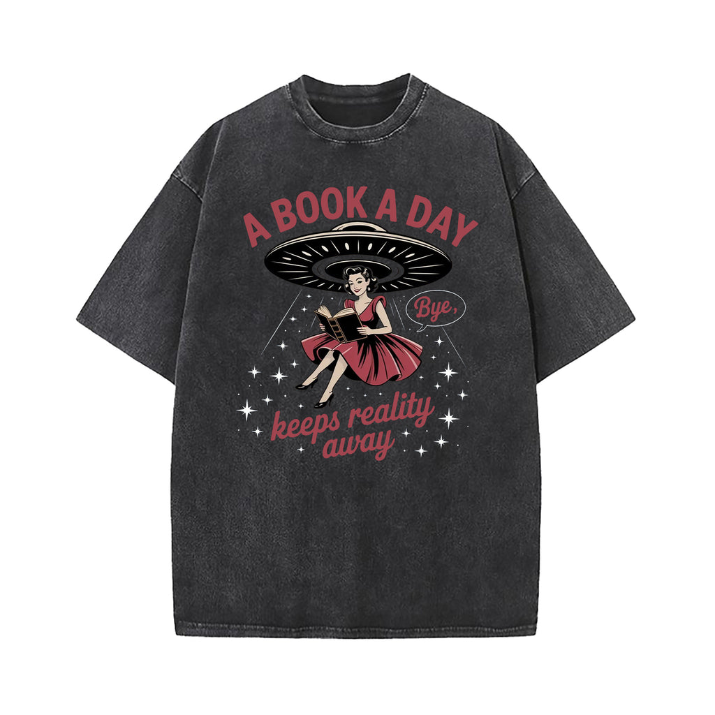 A Book A Day Washed T-Shirt