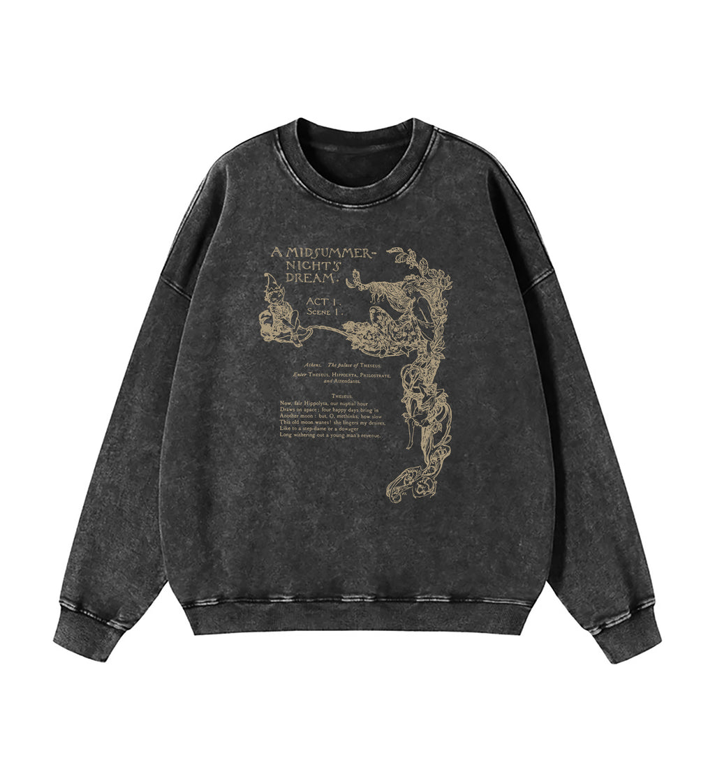 Shakespeare Literature Poet Washed Sweatshirt