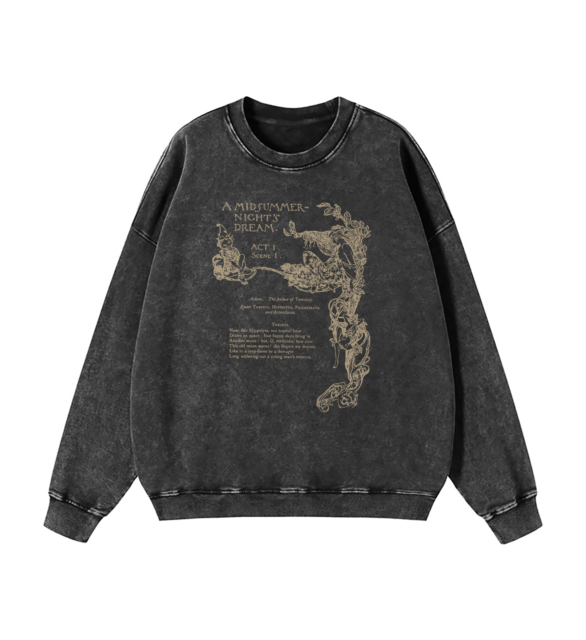 Shakespeare Literature Poet Washed Sweatshirt