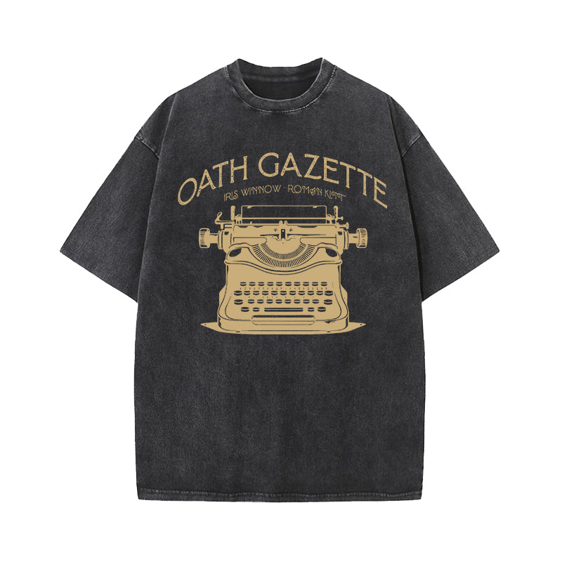 Oath Gazette Iris Winnow and Roman Kitt Washed T-Shirt