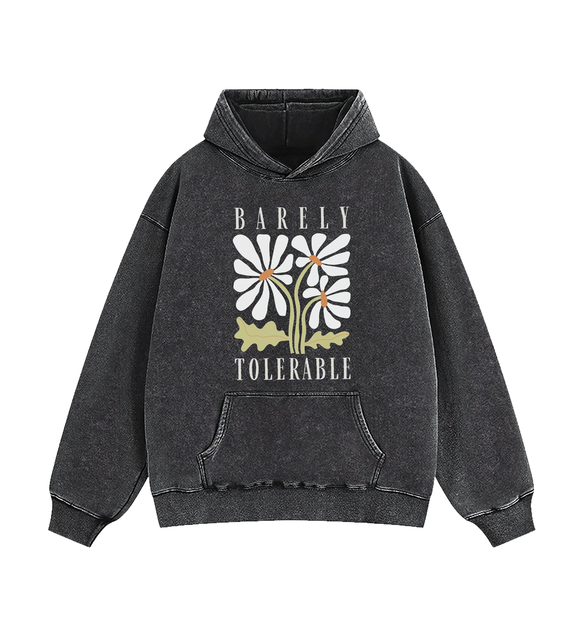 Pride and Prejudice Quote Barely Tolerable Washed Hoodie
