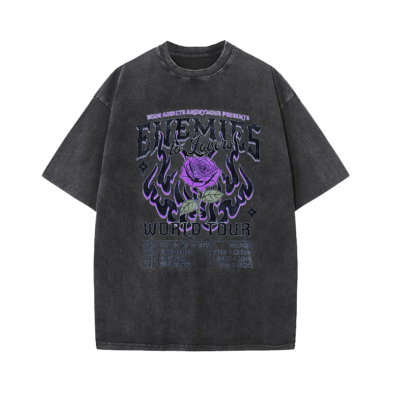 Enemies To Lovers Romantasy Fated Mates Washed T-Shirt