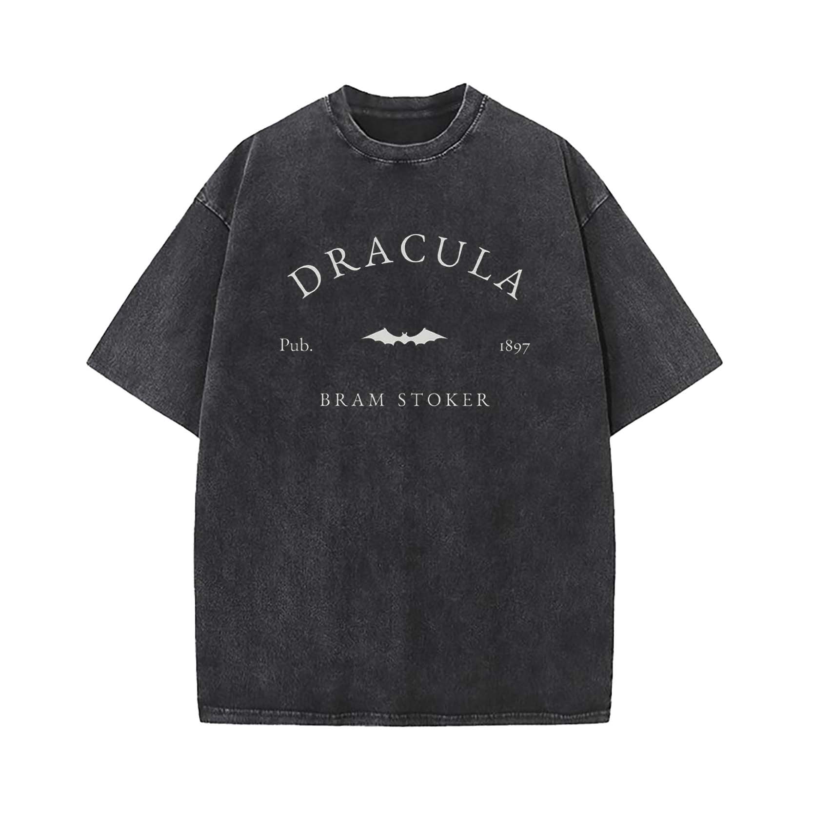 Dracula Victorian Horror Literary Halloween Washed T-Shirt