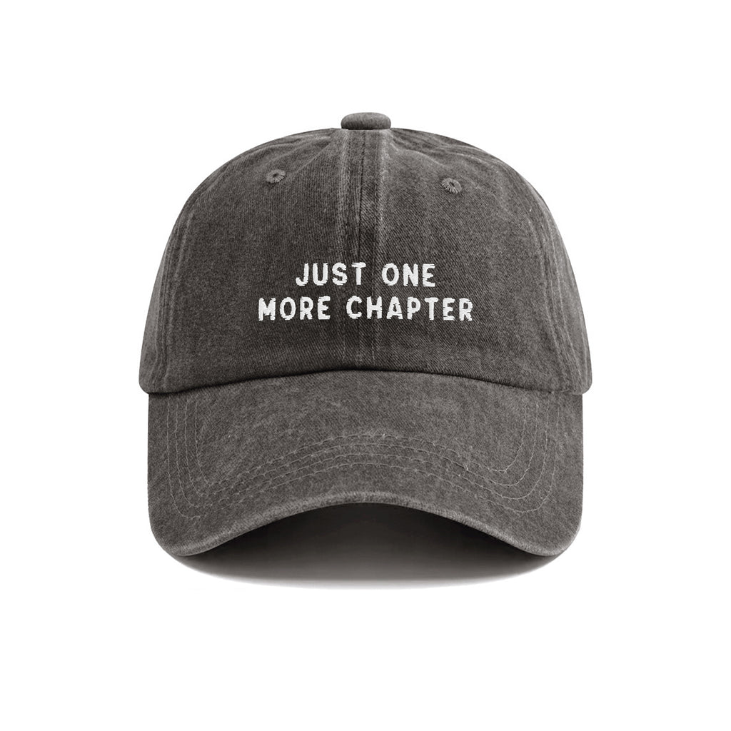 Just One More Chapter Embroidered Washed Cap