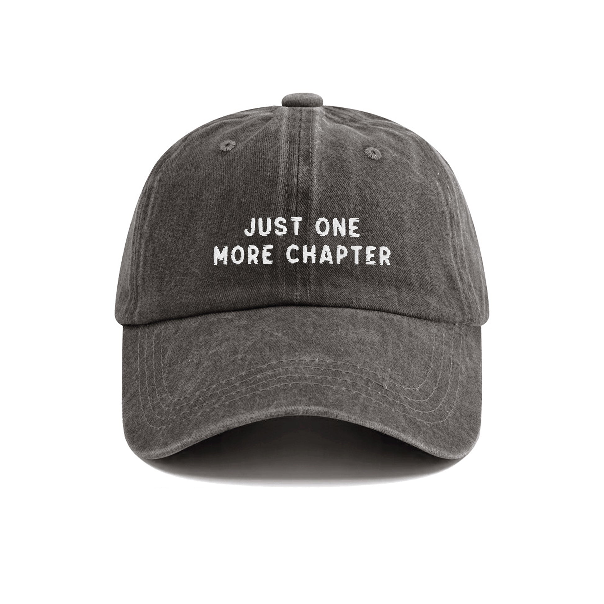 Just One More Chapter Embroidered Washed Cap