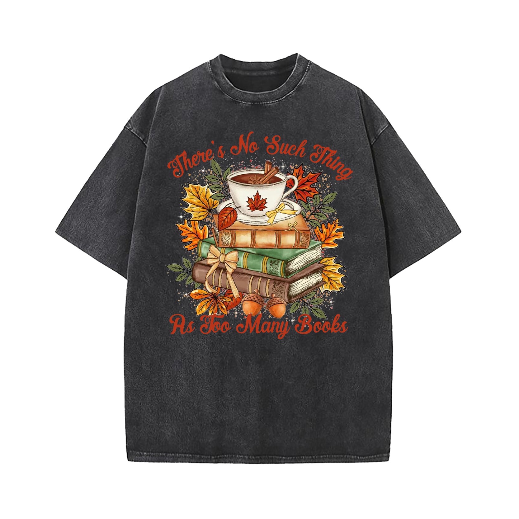 Too Many Books Washed T-Shirt