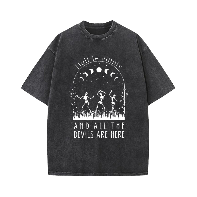 Hell Is Empty And All The Devils Are Here Shakespeare Washed T-Shirt