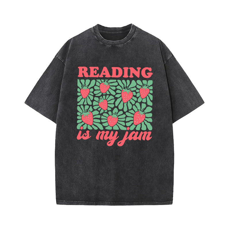 Reading Is My Jam Washed T-Shirt