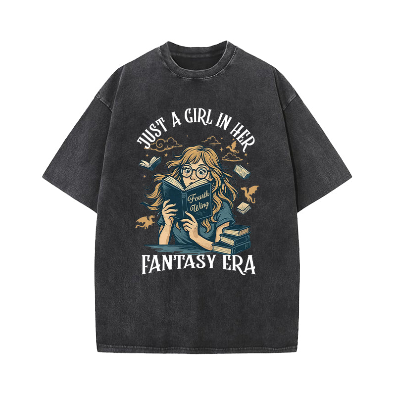 Just A Girl In Her Fantasy Era Washed T-Shirt
