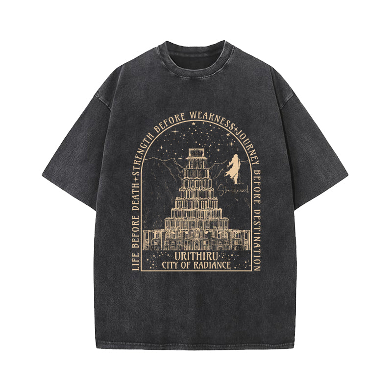 Stormlight Archive Urithiru City Of Radiance Washed T-Shirt