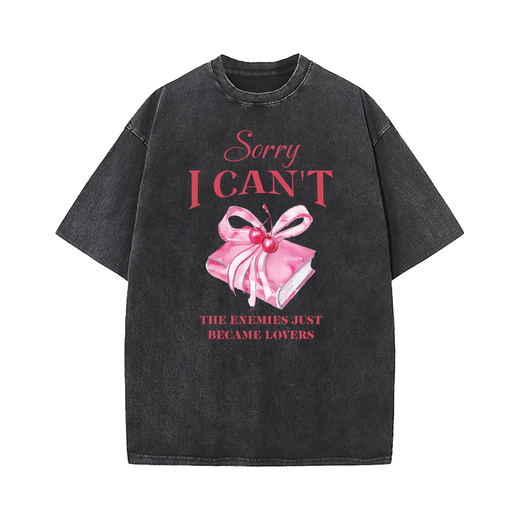 Enemies To Lovers Dark Romance Washed T-Shirt