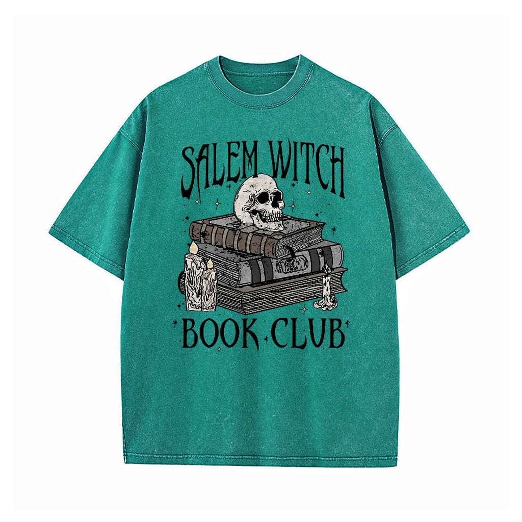 Salem Witch Book Club Washed T-Shirt
