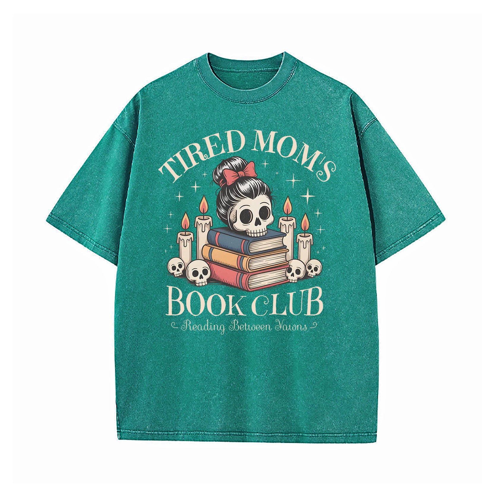 Tired Mom's Book Club Washed T-Shirt