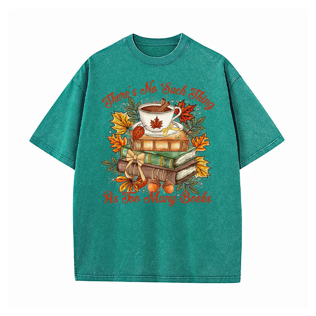 Too Many Books Washed T-Shirt