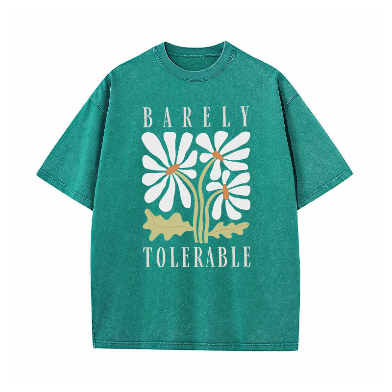 Pride and Prejudice Quote Barely Tolerable Washed T-Shirt