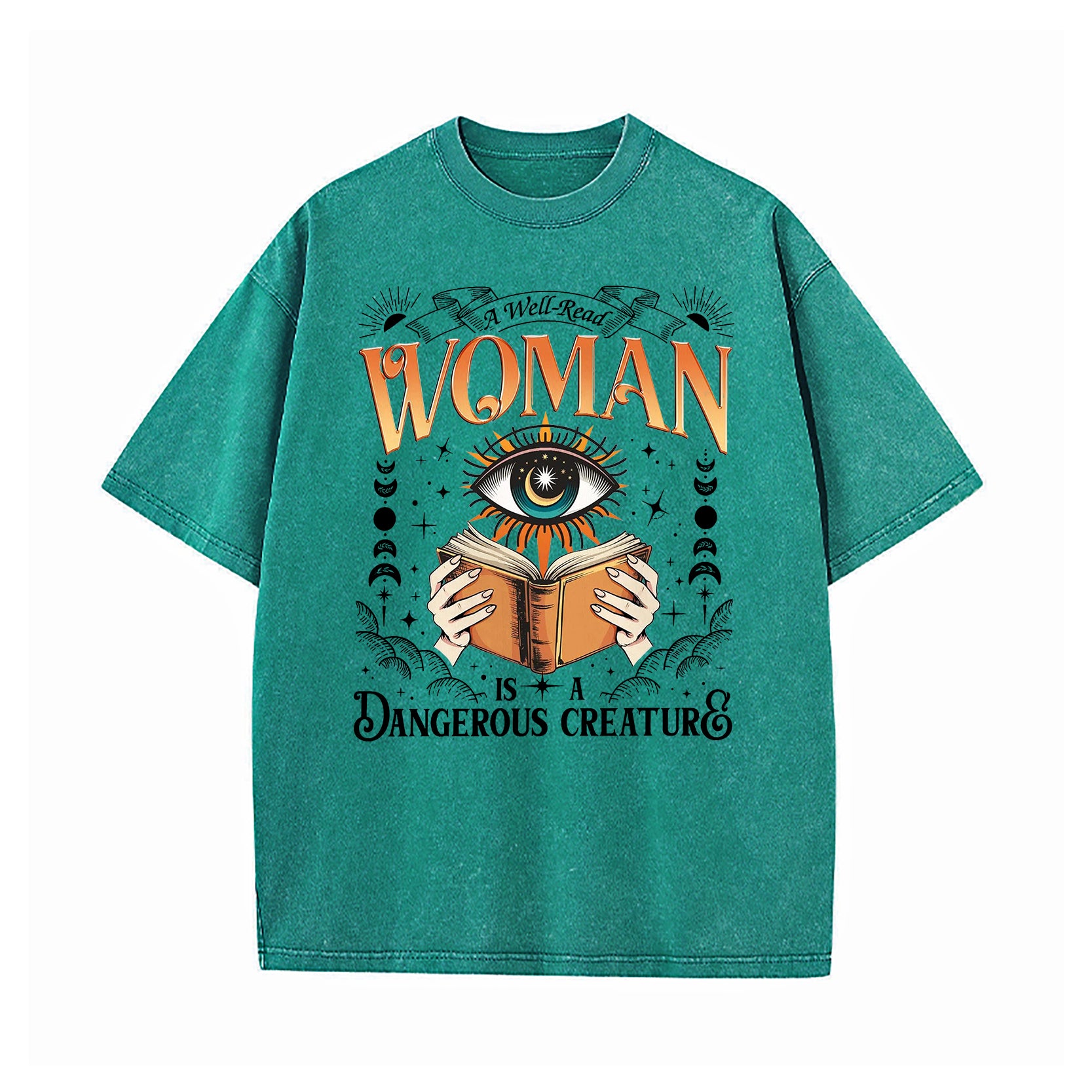 A Well Read Woman Is A Dangerous Creature Washed T-Shirt