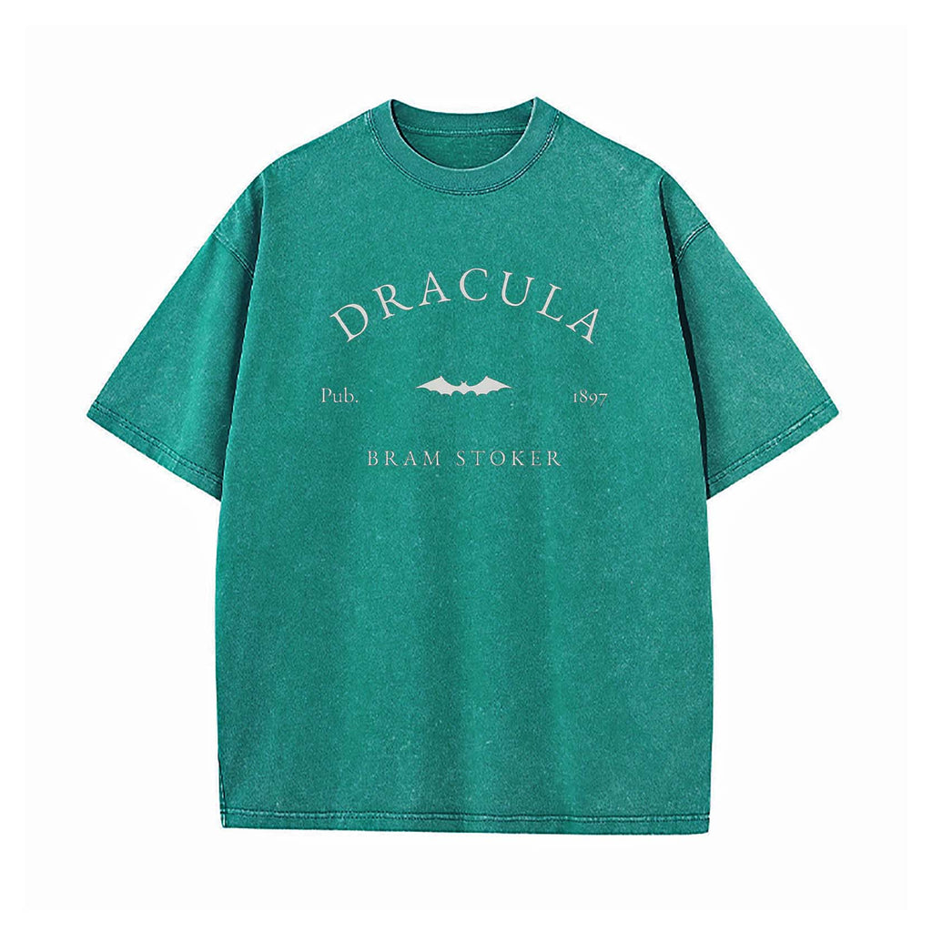 Dracula Victorian Horror Literary Halloween Washed T-Shirt