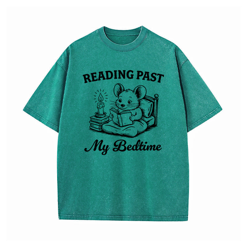 Reading Past My Bedtime Washed T-Shirt