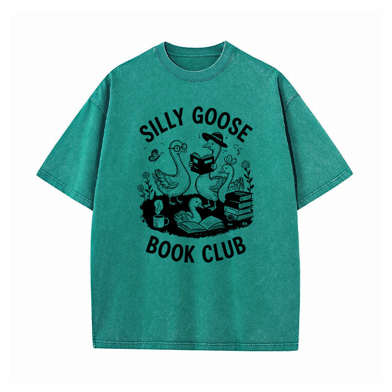 Silly Goose Book Club Washed T-Shirt
