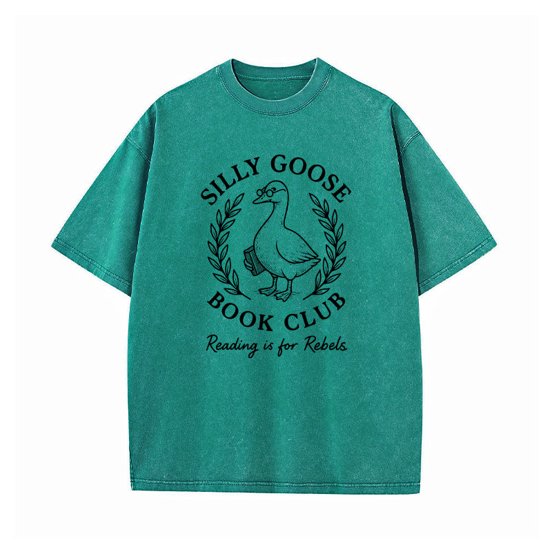 Silly Goose Book Club Washed T-Shirt