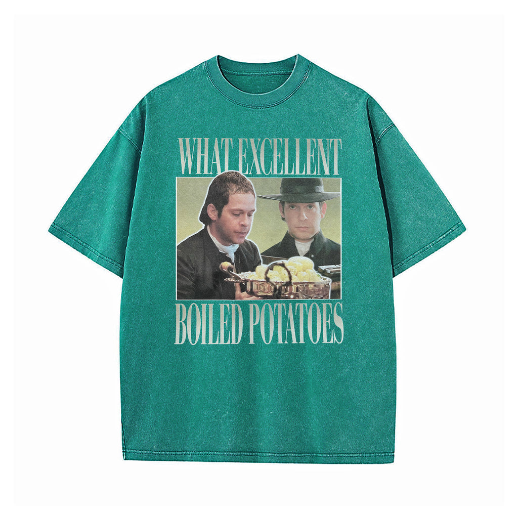 Boiled Potatoes Funny Meme Pride And Prejudice Washed T-Shirt