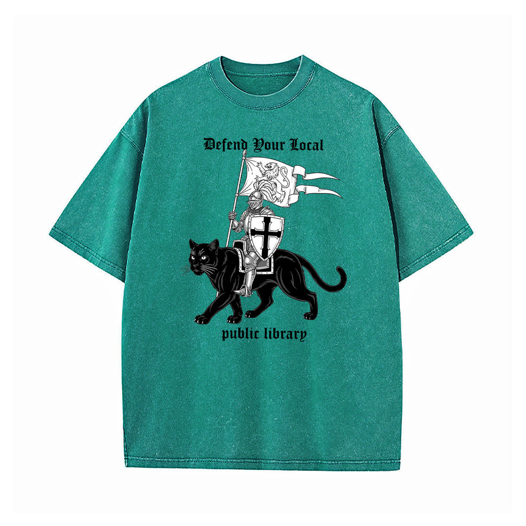 Defend Your Local Public Library Washed T-Shirt