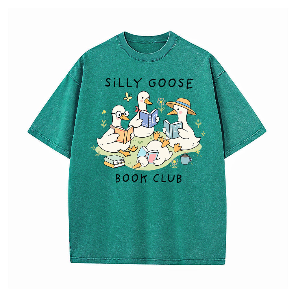 Silly Goose Book Club Washed T-Shirt