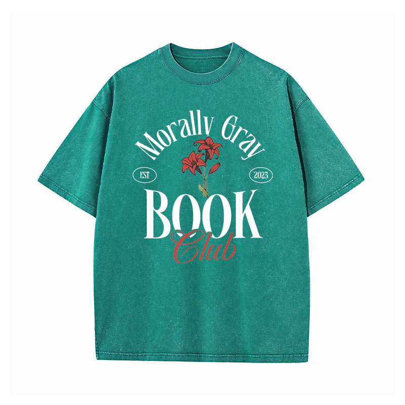 Morally Gray Book Club Washed T-Shirt