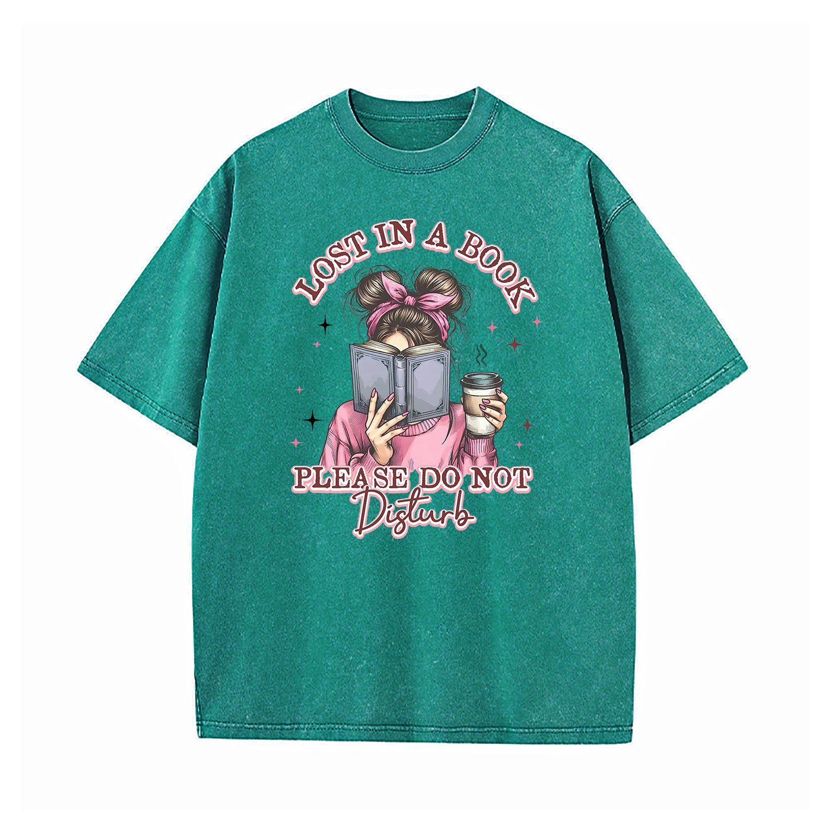 Lost In Book Please Don't Disturb Washed T-Shirt