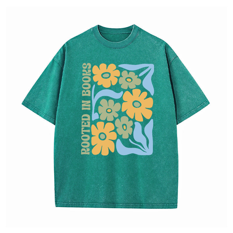 Rooted In Books Washed T-Shirt