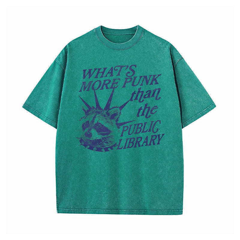 What's More Punk Than The Public Library Washed T-Shirt