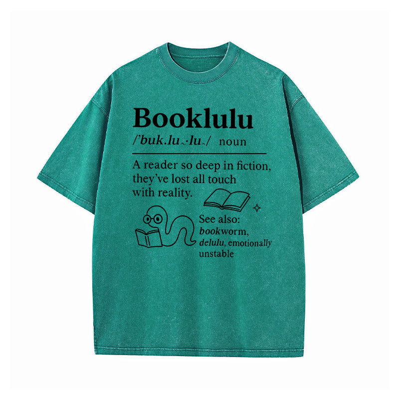 Booklulu Bookworm Washed T-Shirt