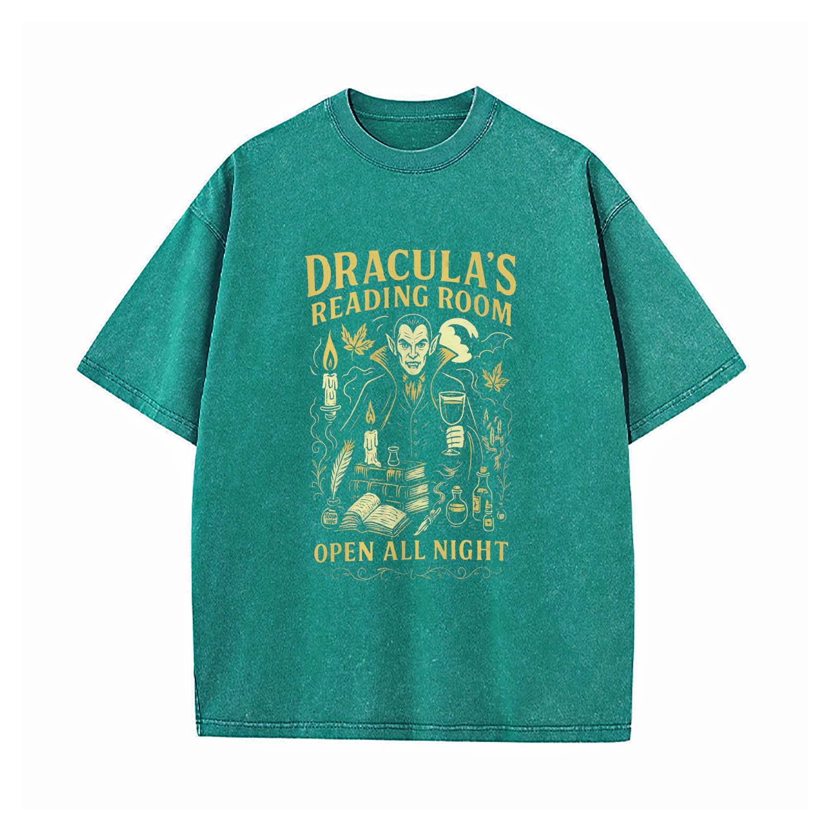 Dracula's Reading Room Washed T-Shirt
