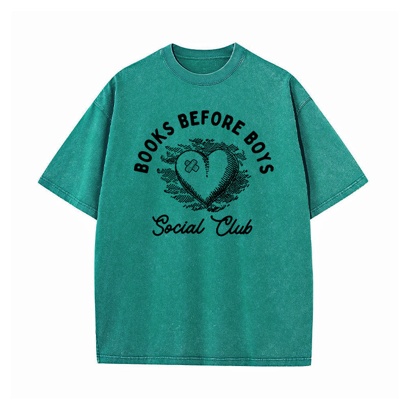 Books Before Boys Social Club Washed T-Shirt