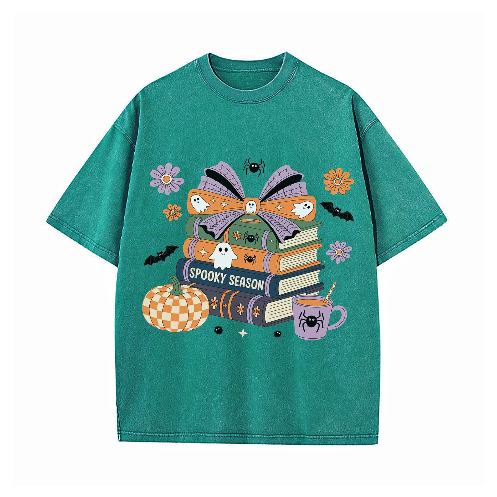 Spooky Season Book Lover Washed T-Shirt