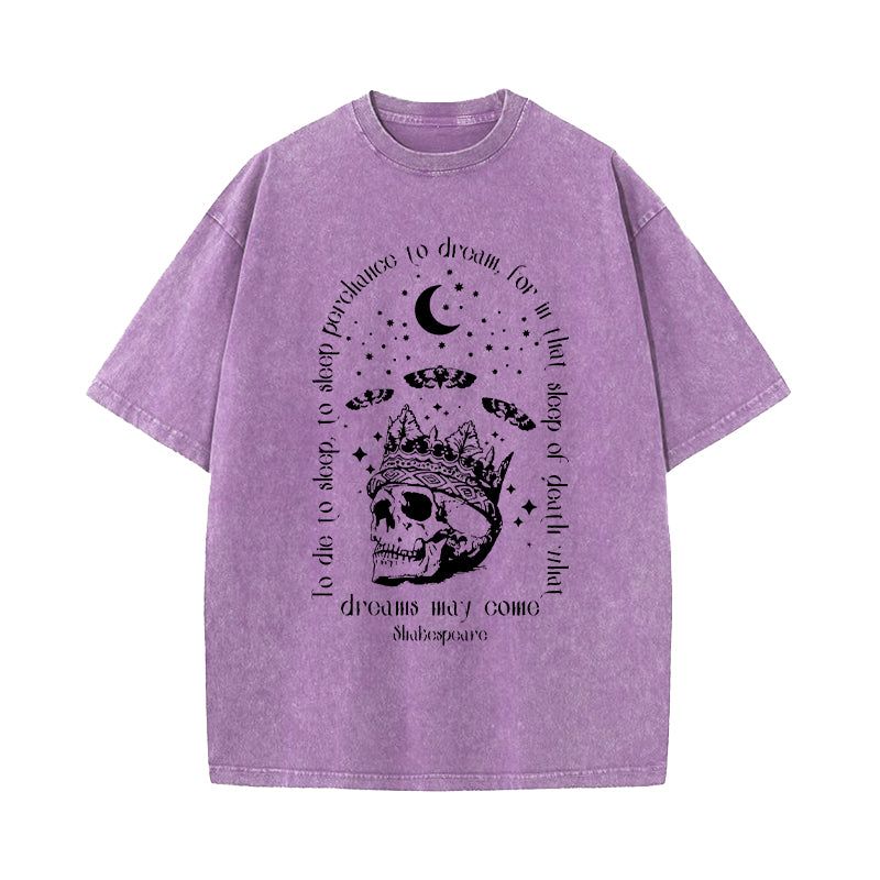 To Die To Sleep Shakespeare Washed T-Shirt
