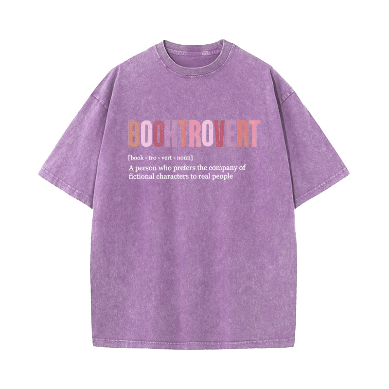 Booktrovert Washed T-Shirt